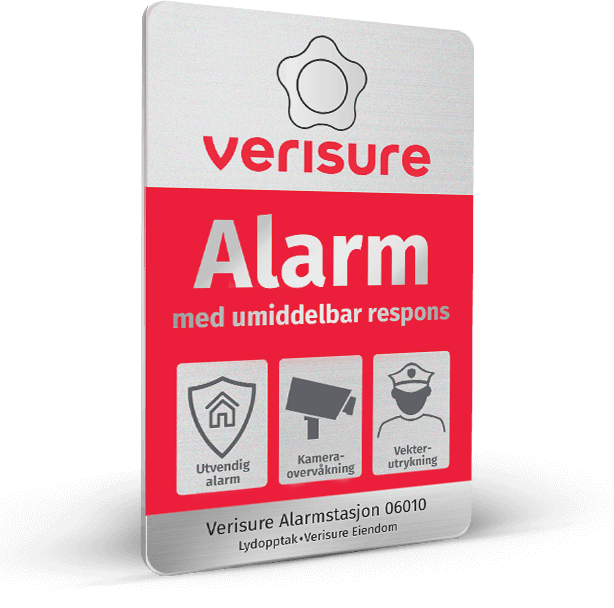 Verisure alarmskilt